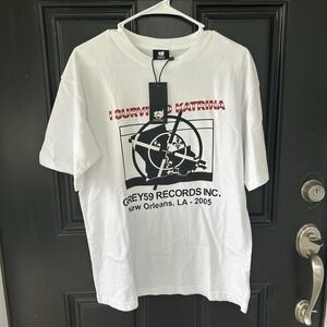 NWT G59 Records I Survived Katrina Shirt Mens M White Suicideboys Merch 2005